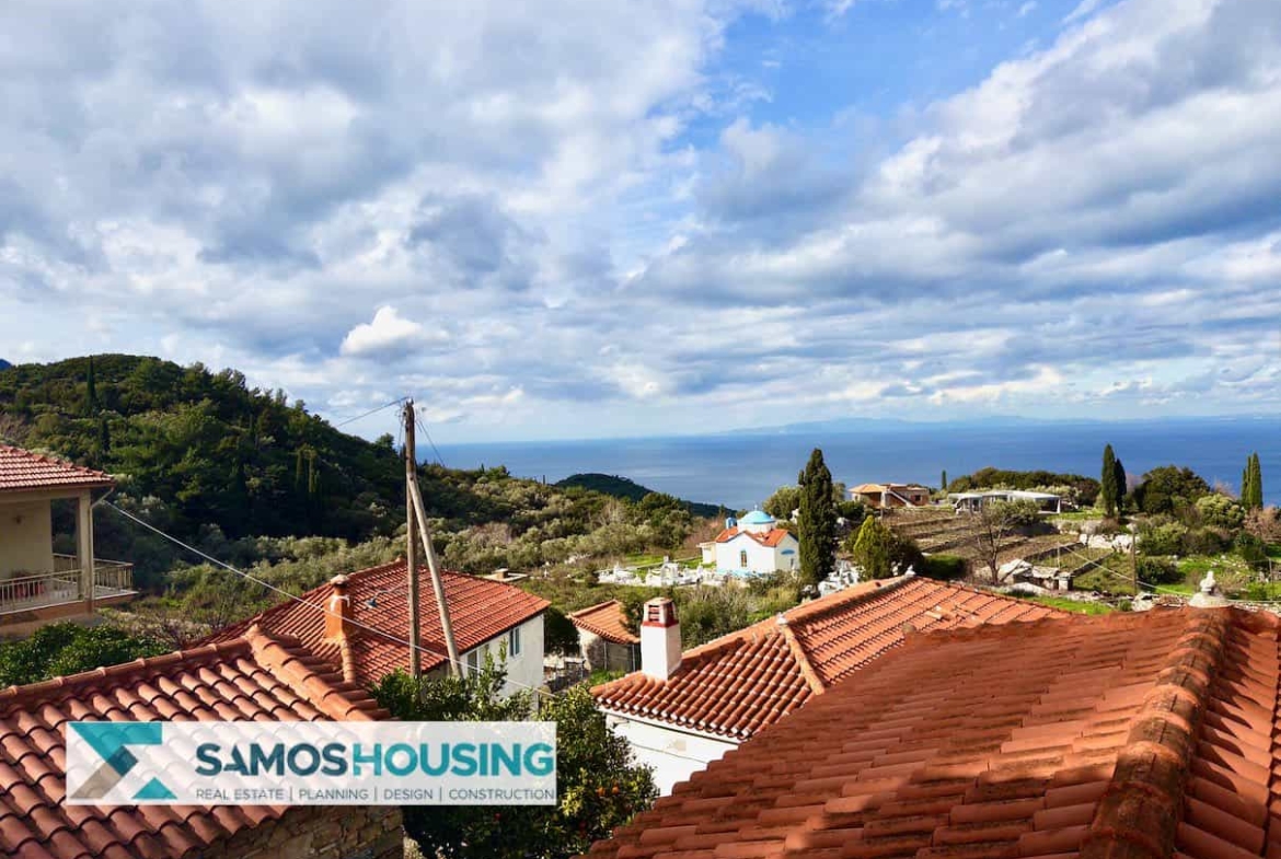 SH572 Μπαλκόνι του Αιγαίου – Γοητευτικό σπίτι με θέα στη θάλασσα στο χωριό Βουρλιώτες, Σάμος