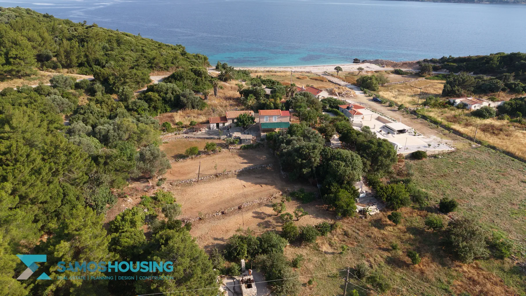 DJI_20260617082840_0258_D 2 Edited Beachfront Plot for Sale in Samos – 2,780m² at Agia Markela Beach (SH585)