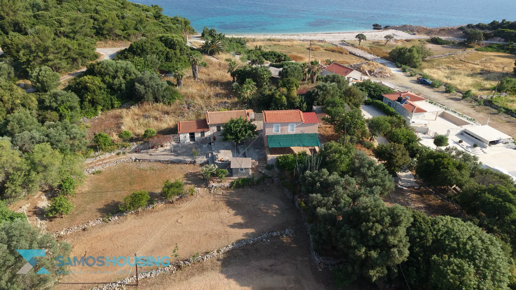DJI_20260617082846_0260_D 4 Edited Beachfront Plot for Sale in Samos – 2,780m² at Agia Markela Beach (SH585)
