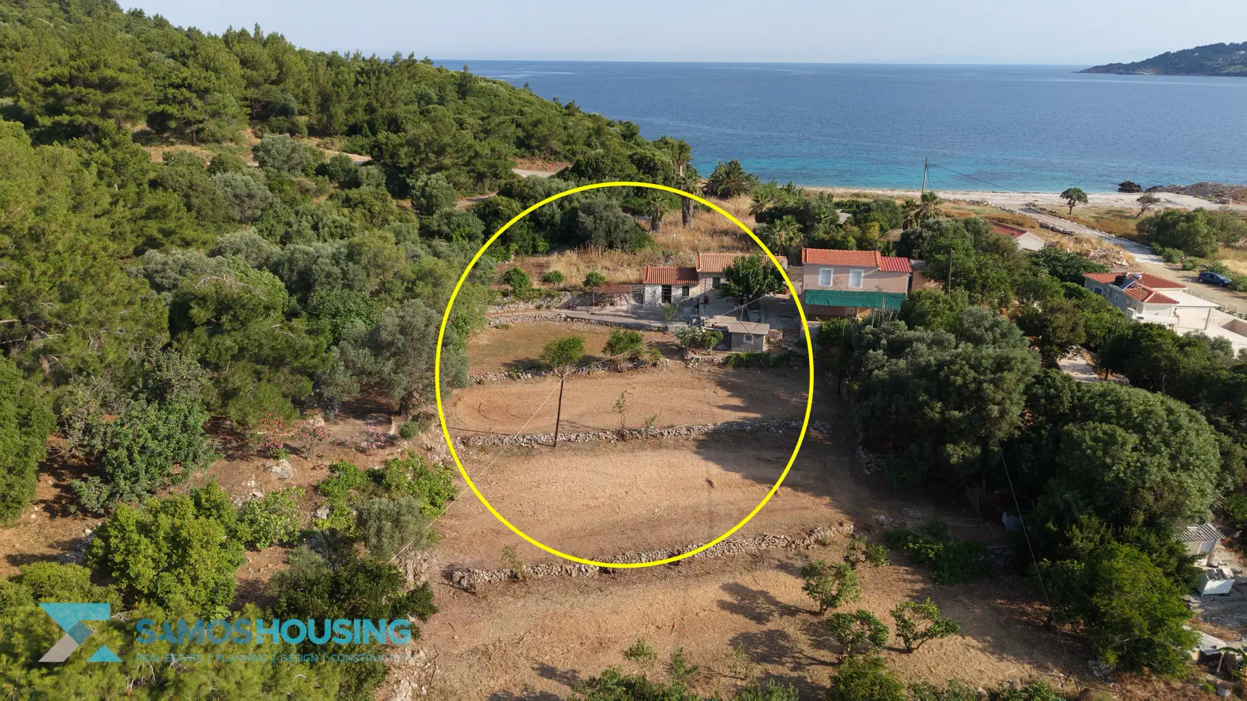 DJI_20260617083148_0280_D 22 Edited Beachfront Plot for Sale in Samos – 2,780m² at Agia Markela Beach (SH585)