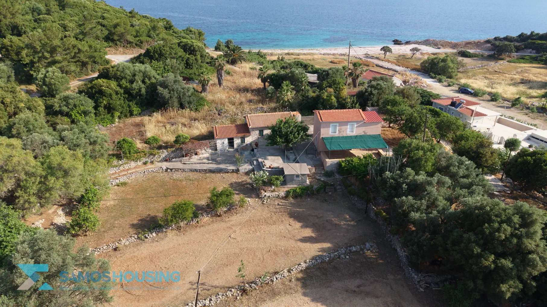 DJI_20260617083330_0284_D 34 Edited Beachfront Plot for Sale in Samos – 2,780m² at Agia Markela Beach (SH585)