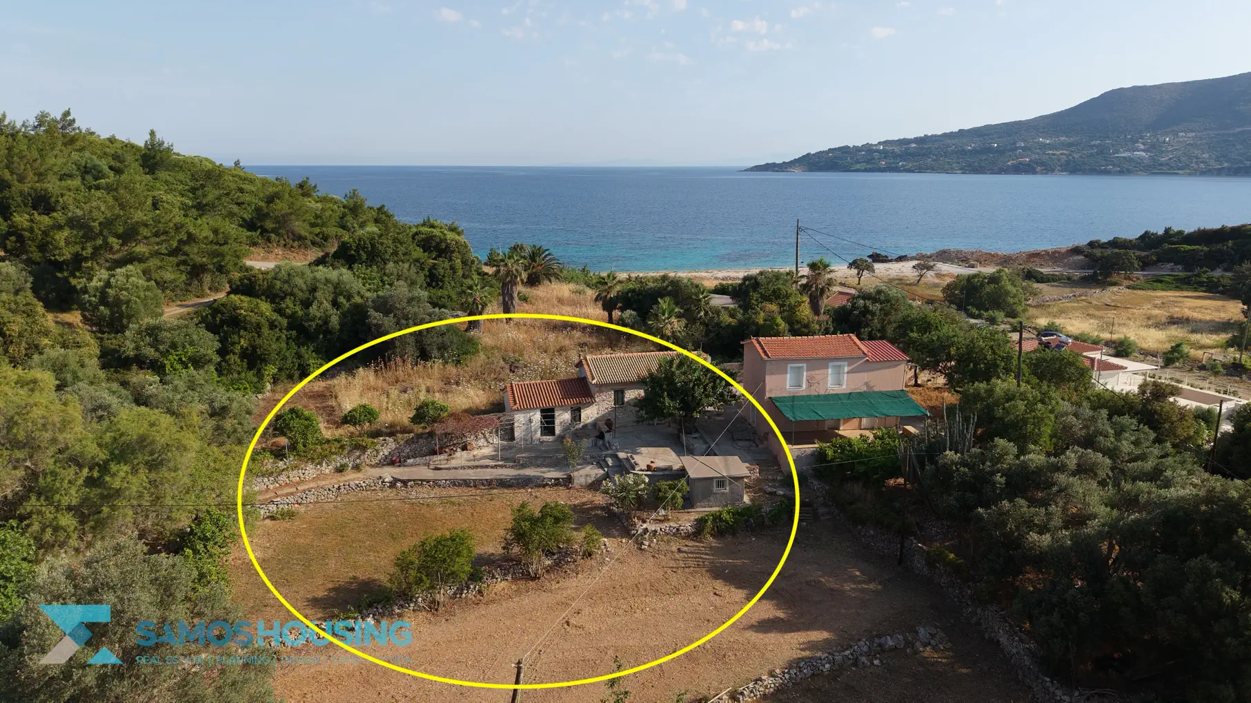 DJI_20260617083341_0286_D 36 Edited Beachfront Plot for Sale in Samos – 2,780m² at Agia Markela Beach (SH585)