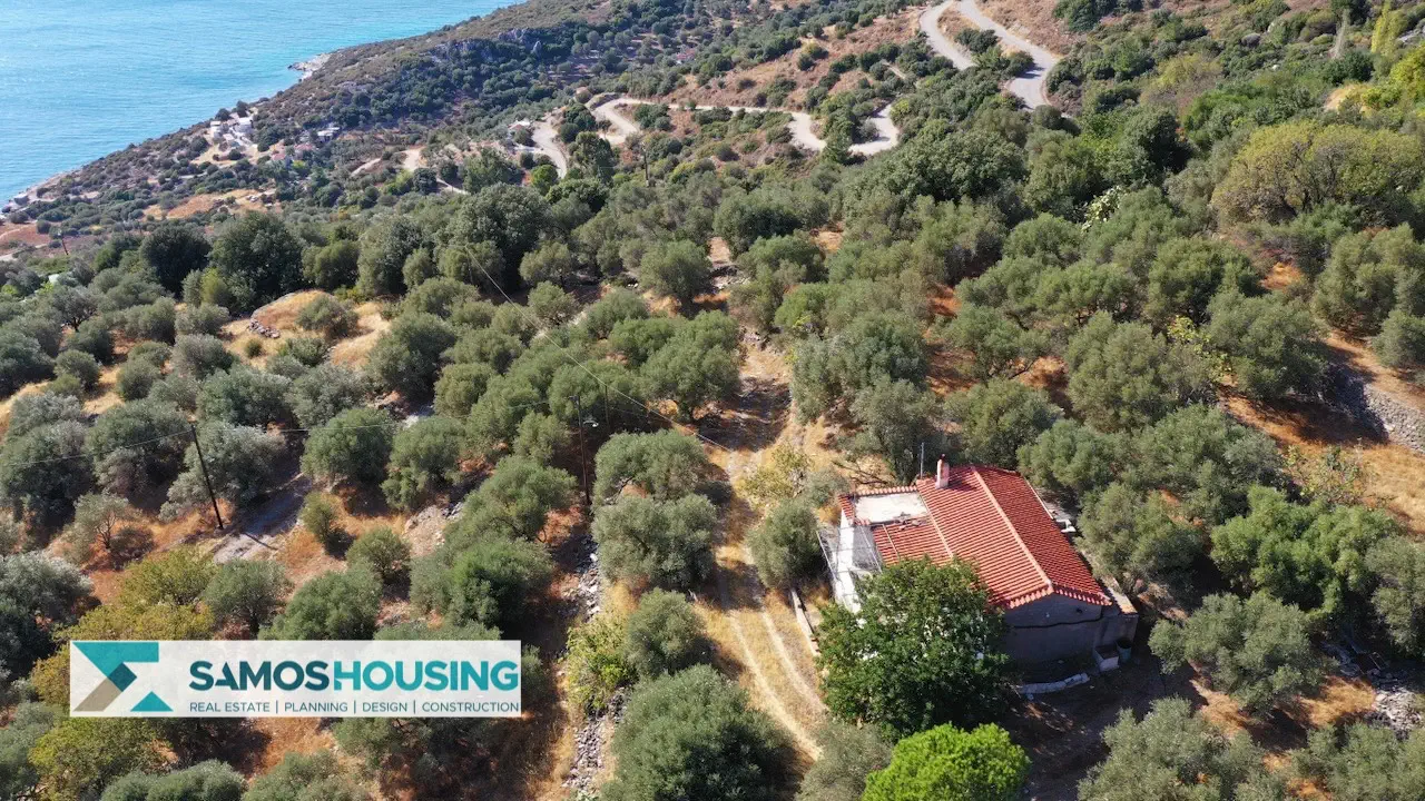 DJI_0320-imp Απομονωμένη Εξοχική Κατοικία με Θέα στη Σάμο – 20.380 τ.μ. κοντά στους Σπαθαραίους (SH588)