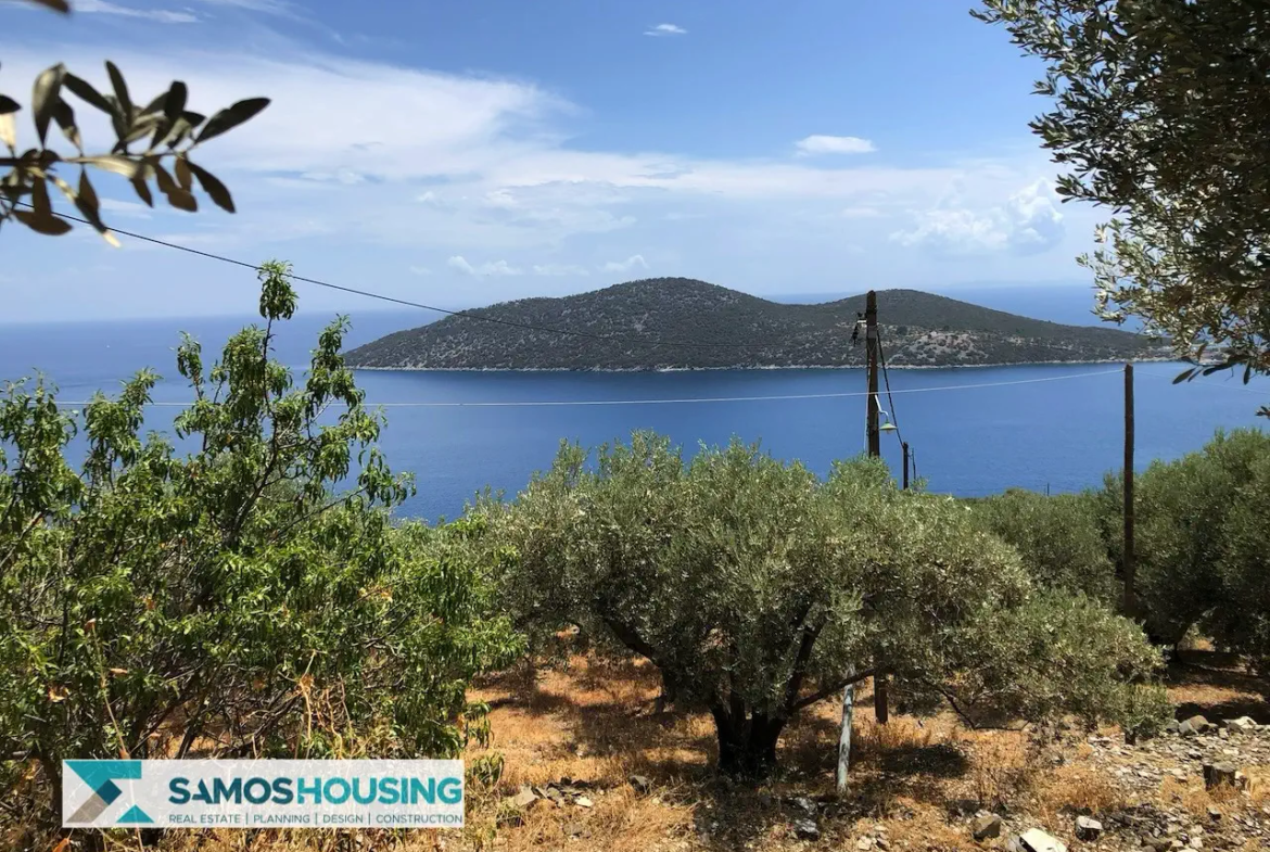 Απομονωμένη Εξοχική Κατοικία με Θέα στη Σάμο – 20.380 τ.μ. κοντά στους Σπαθαραίους (SH588)