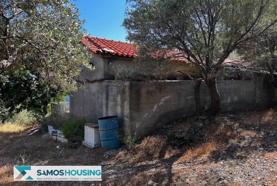 Απομονωμένη Εξοχική Κατοικία με Θέα στη Σάμο – 20.380 τ.μ. κοντά στους Σπαθαραίους (SH588)