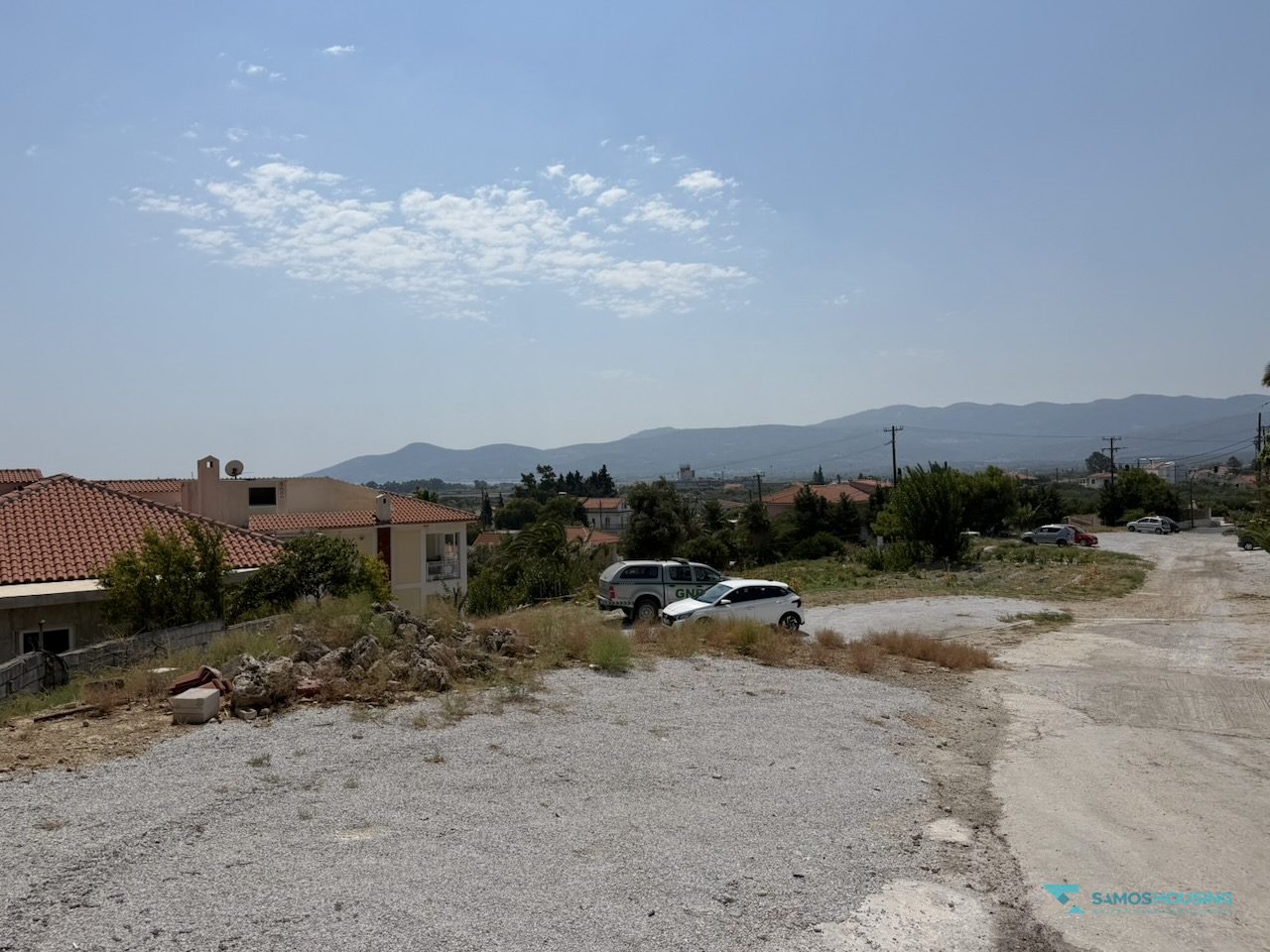 SH591 Land Pythagorio Samos 04 View across the parcel toward the hills behind Chora, Samos