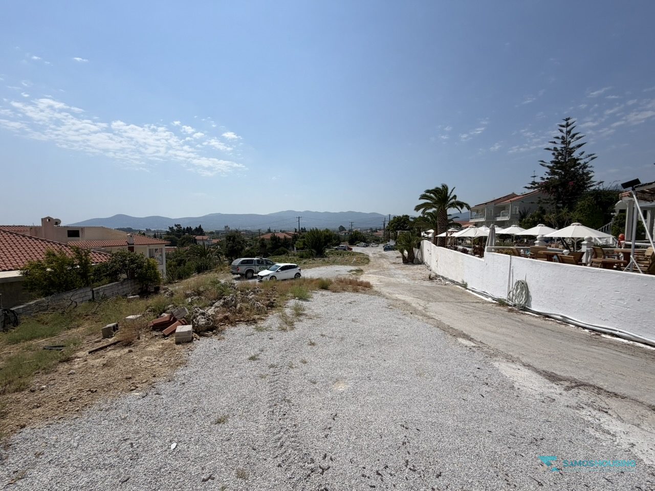 SH591 Land Pythagorio Samos 08 Level ground and access lane on the parcel, Nea Poli Samos