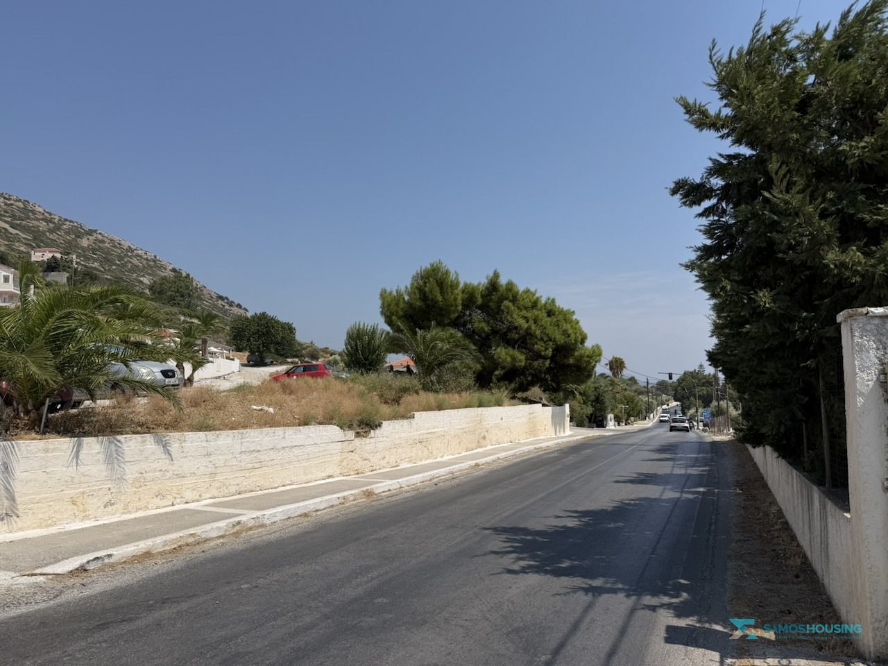 SH591 Land Pythagorio Samos 11 Main Pythagorio to Chora road running along the parcel frontage, Samos