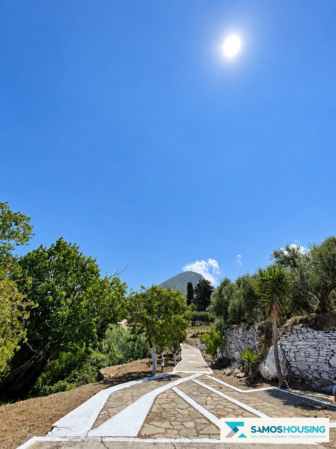 Paved garden path