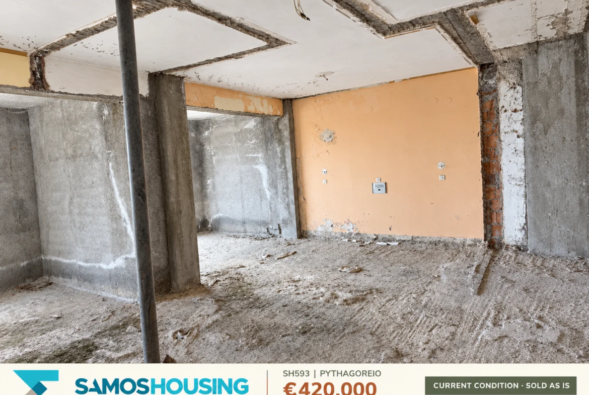 SH593, Pythagoreio — existing building · interior