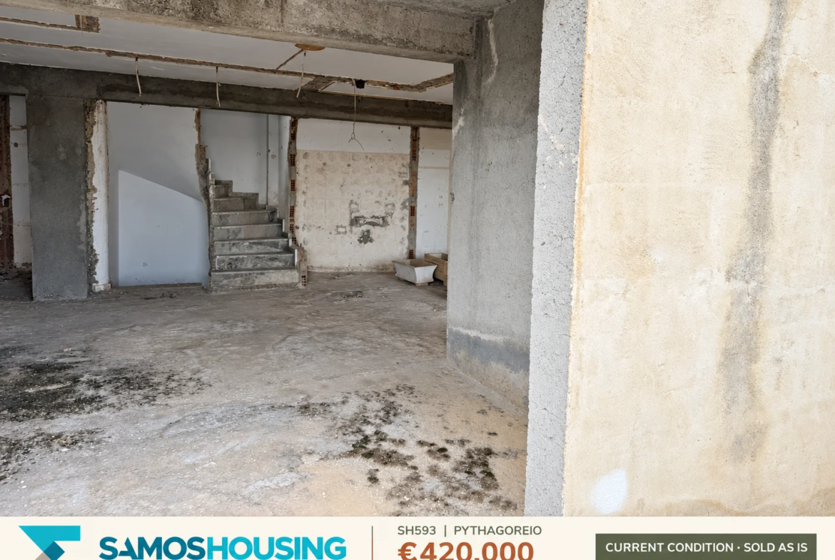SH593, Pythagoreio — existing building · interior