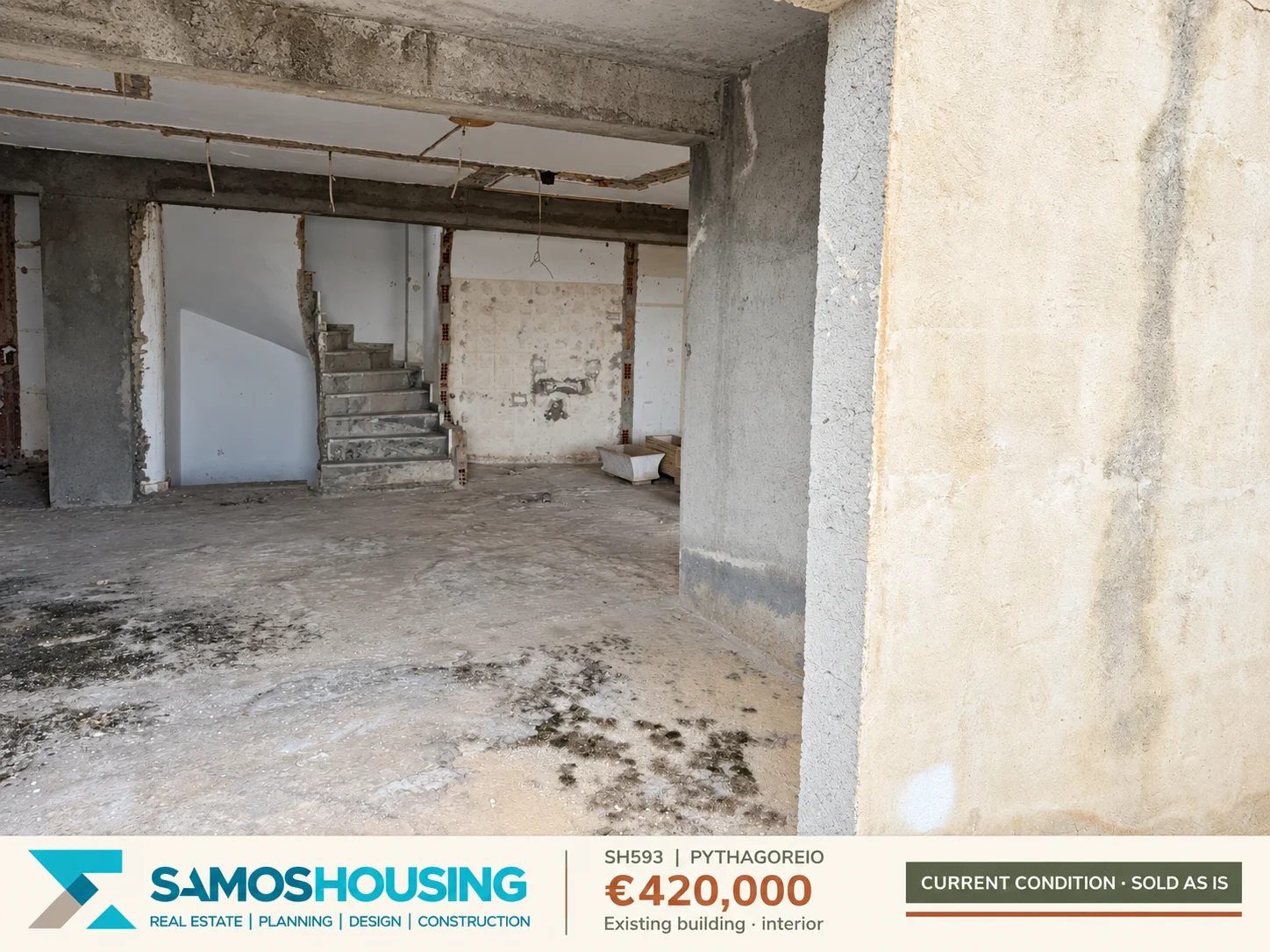 SH593 | Existing building · interior SH593, Pythagoreio — existing building · interior