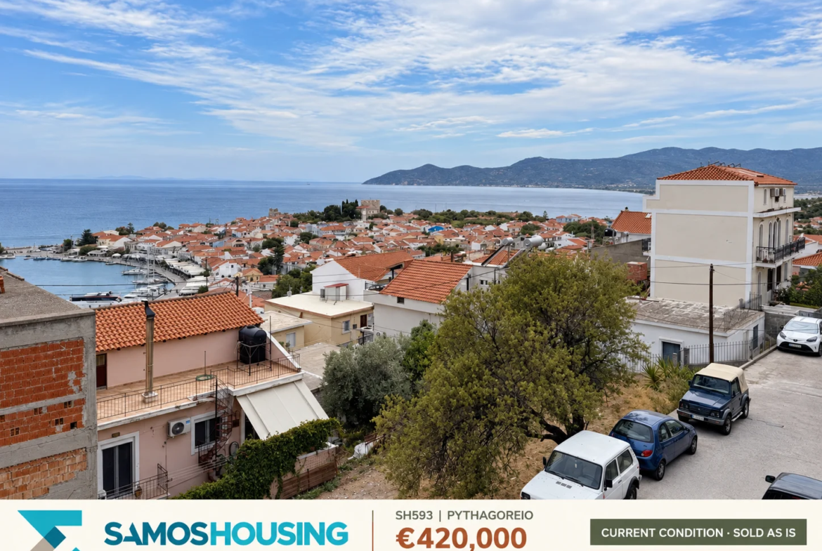 SH593, Pythagoreio — pythagoreio · town and sea